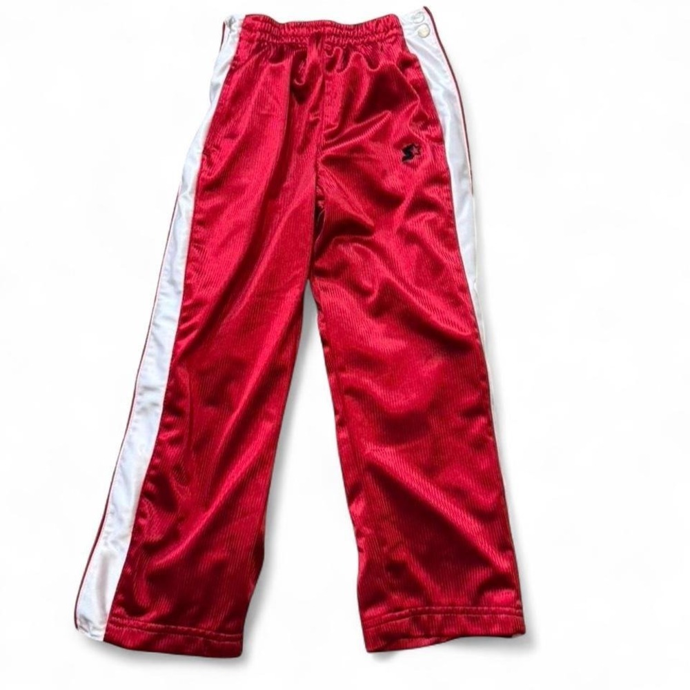 Vintage 90s Starter Red Tearaway Track Pants, Boys Size 6/7